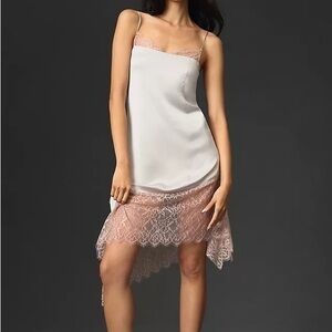 Anthropologie Lace Trimmed Dress